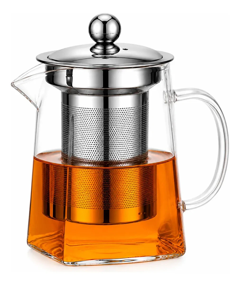 Tetera De Vidrio 750ml Infusor Filtro De Acero Inoxidable