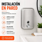 Dispenser Jabon Liquido Acero Inox 500 Ml Premium Pared