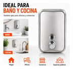Dispenser Jabon Liquido Acero Inox 500 Ml Premium Pared