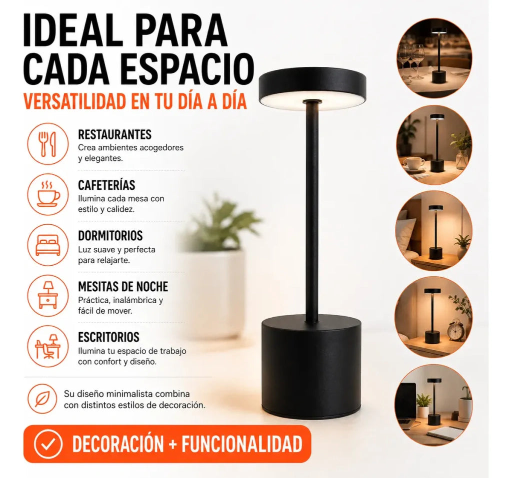 Lámpara Inalámbrica De Mesa Led Para Restaurantes Y Hogar