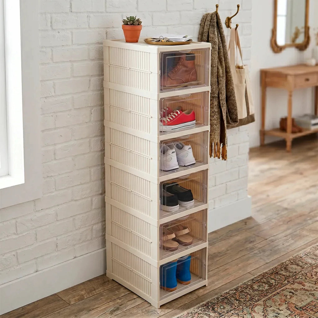 Zapatero Organizador De Calzado Torre 6 Niveles Plegable