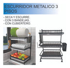 Secaplatos Organizador Escurridor Metalico 3 Pisos